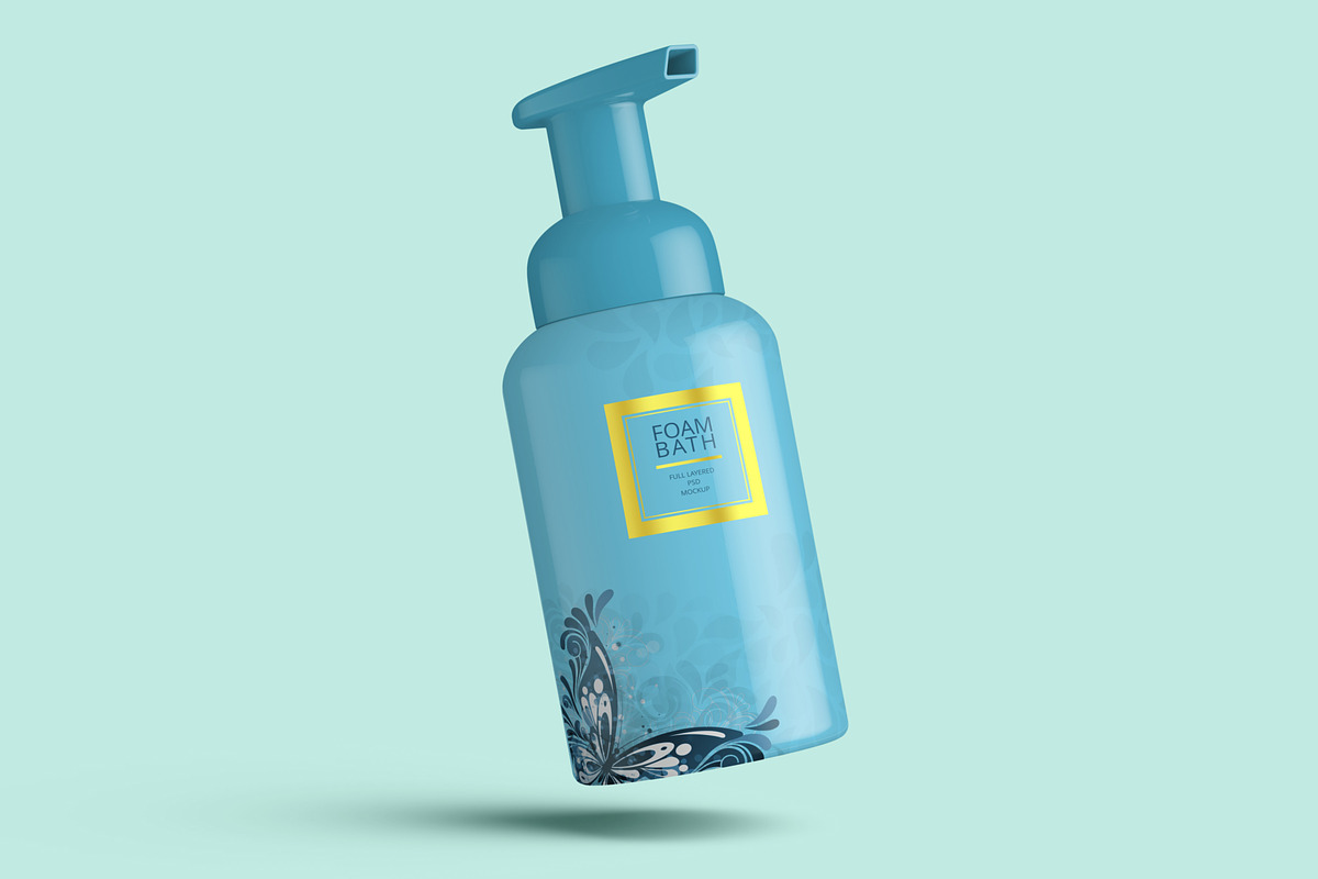 Foaming Soap Dispenser Bottle Mockup, a Cups & Container Mockup by Digitalphaser (Photo 6 of 8)