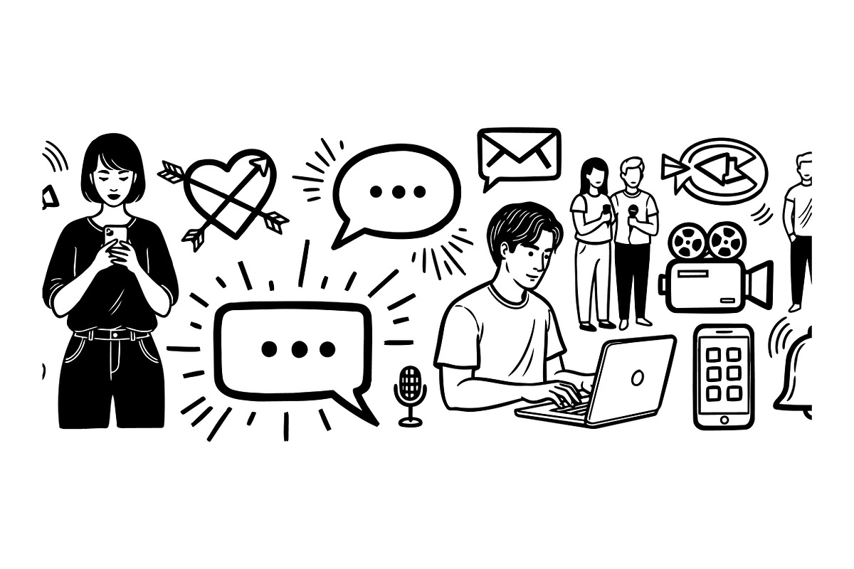 Modern Communication Icon Set, an Illustration by designvectx (Photo 2 of 3)