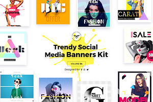 Trendy Social Media Banners Pack IV