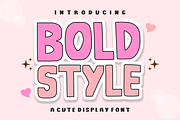 Bold Style - Cute Display Font, a Handwritten Font by KiddoGlyphs Studio (Thumbnail 1 of 3)