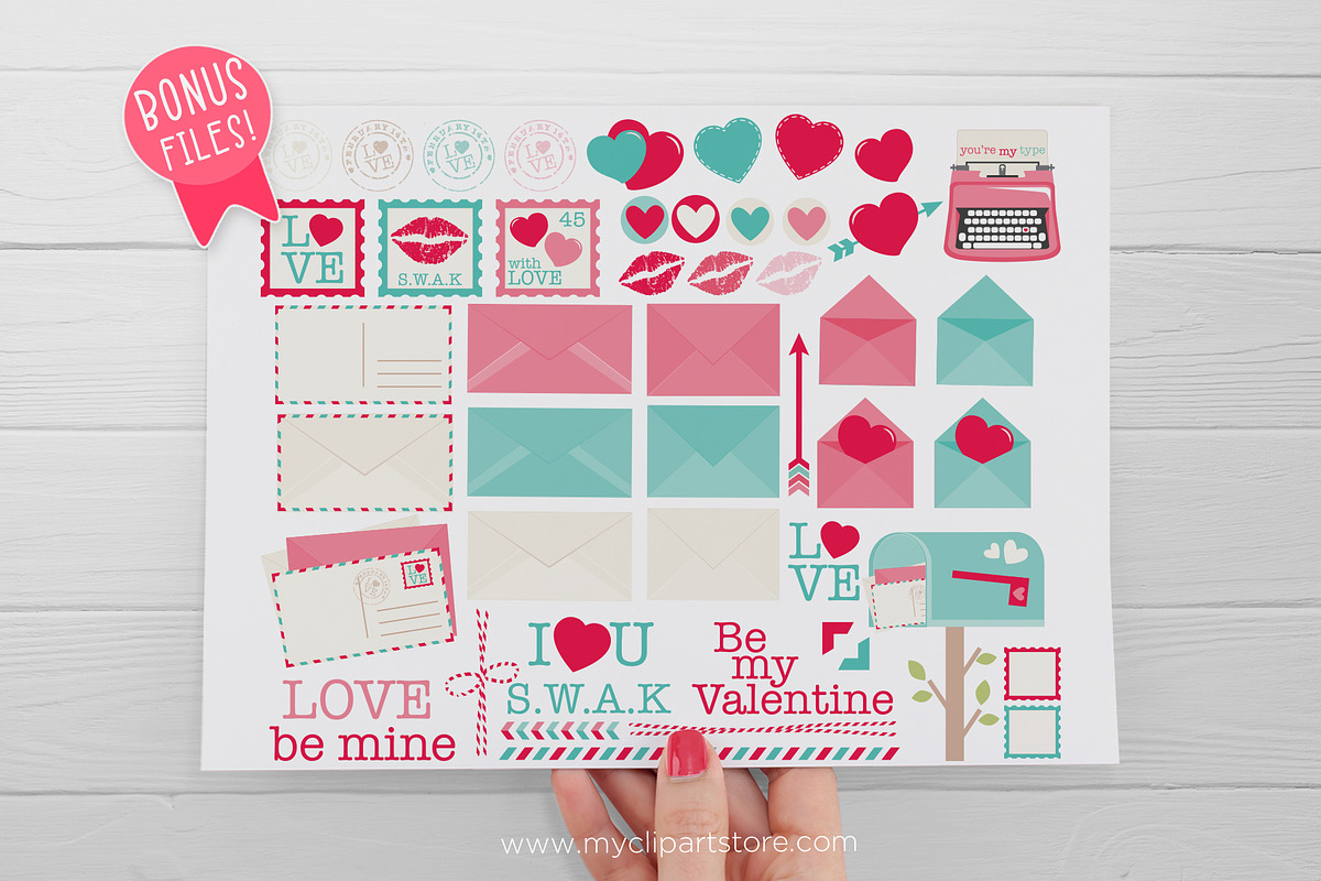 Valentine Love Letters Clipart, an Illustration by MyClipArtStore (Photo 3 of 3)