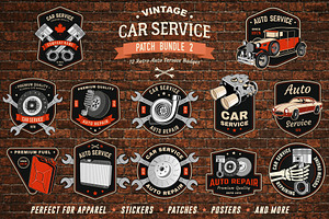 12 Retro Auto Garage Service Vol. 2, an Object Graphic by sivVector