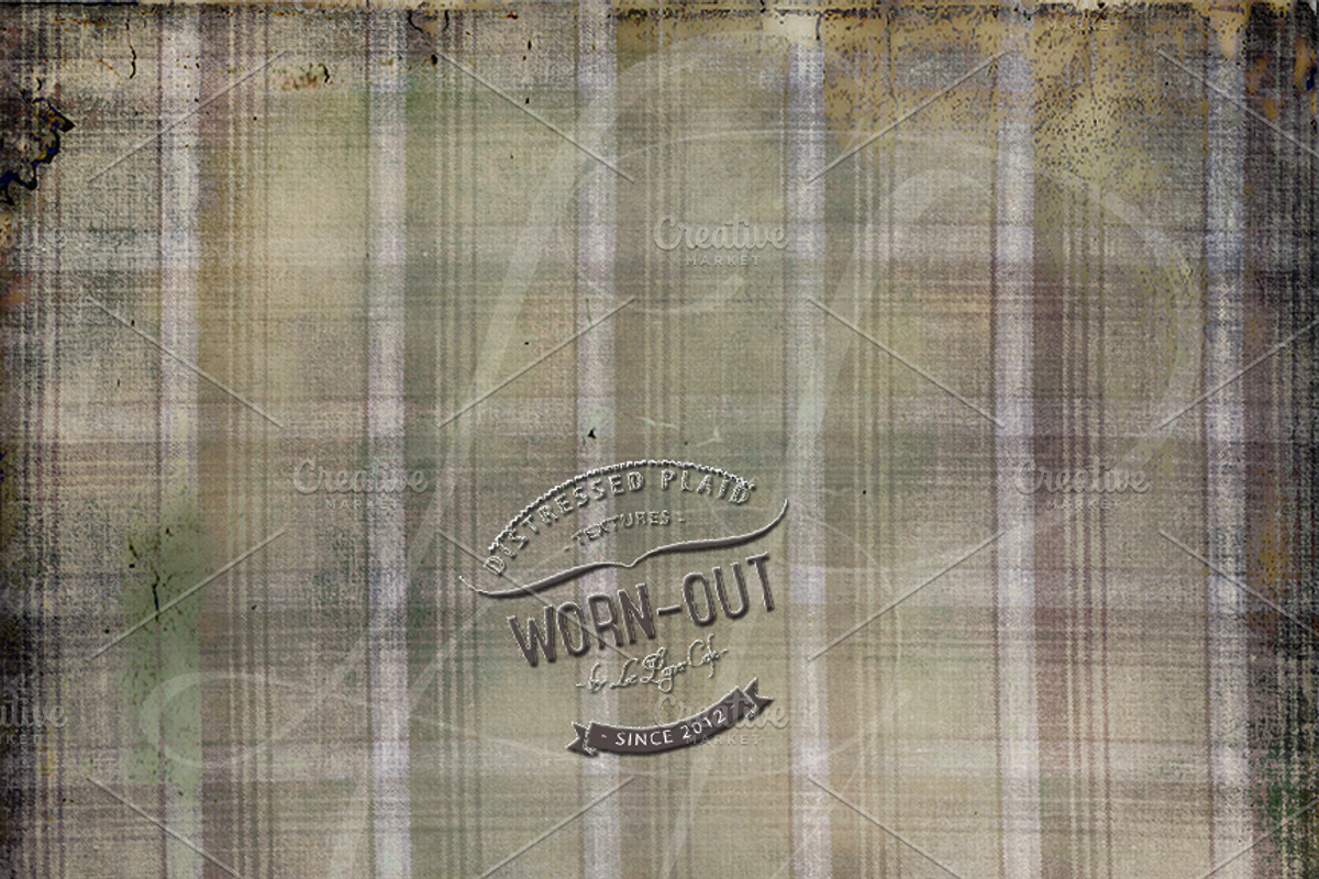 Distressed Plaid Background Textures preview 4