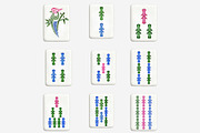 Mahjong Tiles Clipart Bundle, an Outline Icon by Tanya Kart (Thumbnail 3 of 8)