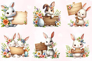 Easter Bunny Sublimation Clipart, a Seasonal Illustration by Craft Nest (Thumbnail 5 of 5)