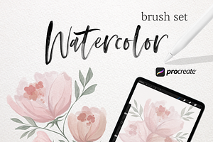 Watercolor Brushes, Procreate Brush