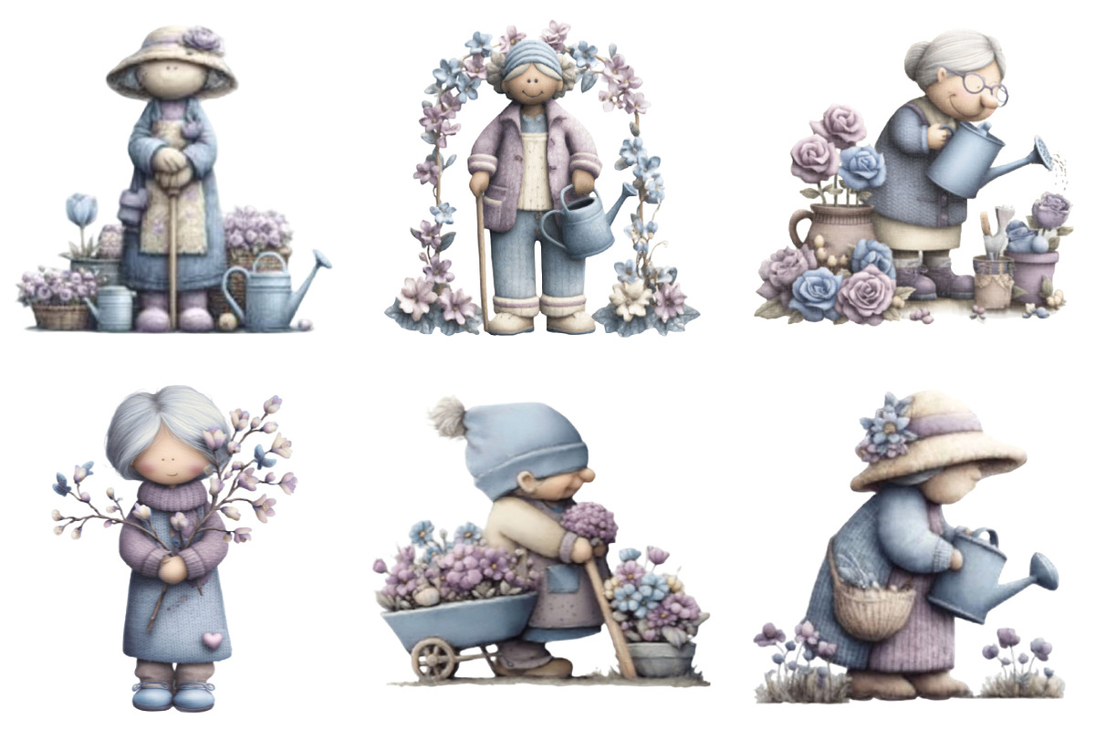 Whimsical Spring Garden Grandma, an Illustration by Designking (Photo 2 of 5)