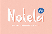 Notela, a Handwritten Font by Forberas Club (Thumbnail 1 of 8)