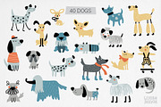 Cute dogs clipart collection, an Animal Illustration by Leysan Shayak (Thumbnail 2 of 11)