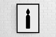 Candle Silhouette SVG, a Decorative Illustration by newminddesign (Thumbnail 2 of 3)
