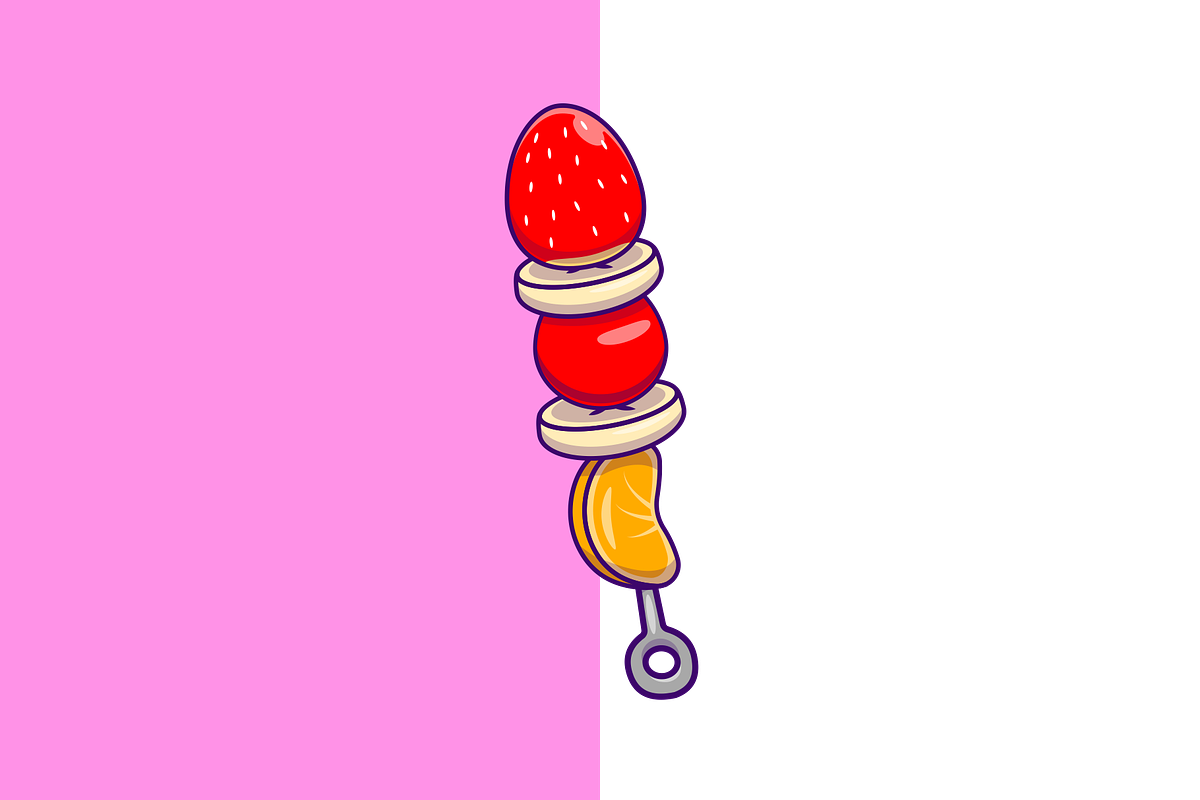 Slice Fruit Stick Cartoon Vector, a Food Illustration by Artstorystudio (Photo 2 of 3)