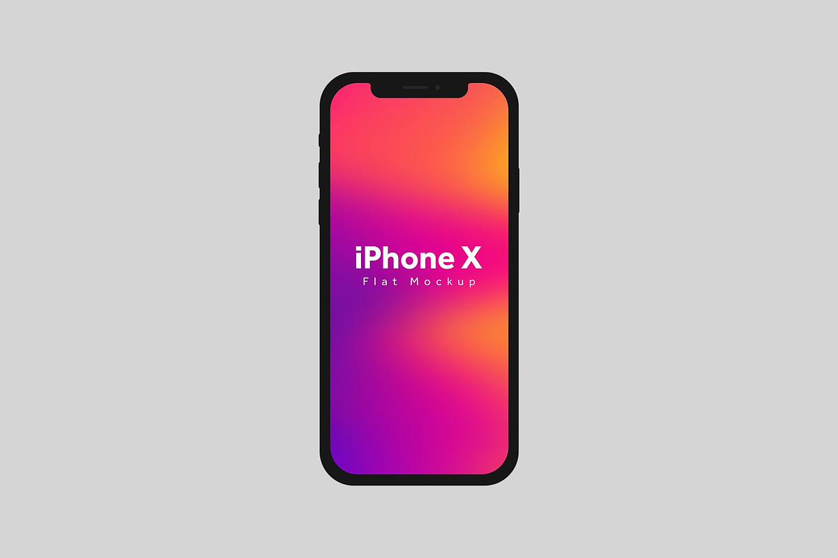 iPhone X, iPhone 11 Flat Mockup, an iPhone Mockup by Big Zone Studio (Photo 2 of 4)