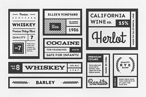 34 Vintage Labels