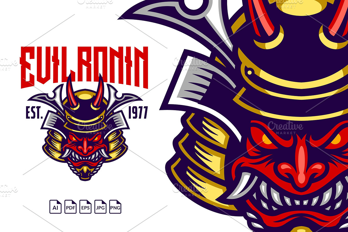 Evil Ronin Logo, a Branding & Logo Template by Patria Ari (P4tcreativa)
