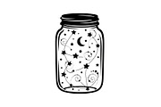 Cosmic Galaxy Jar Design Bundle, an Illustration by Creativeshirt (Thumbnail 30 of 31)