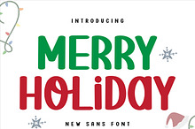 Merry Holiday - Cute Handwritten
