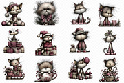 Whimsical christmas cat, an Illustration by cherrydesign (Thumbnail 1 of 3)