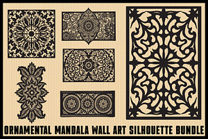 Ornamental Mandala Wall Art Bundle, an Illustration by jahid234