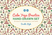 Yoga Meditation Practice Set Vector, an Object Graphic by 35lab (Thumbnail 1 of 6)