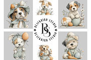Whimsical Easter Dog Clipart, an Illustration by Black Bird Studio (Thumbnail 5 of 5)