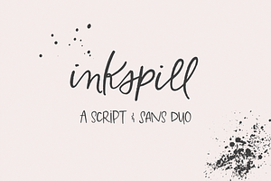 Inkspill Script and Sans Font Duo, a Handwritten Font by Beck McCormick