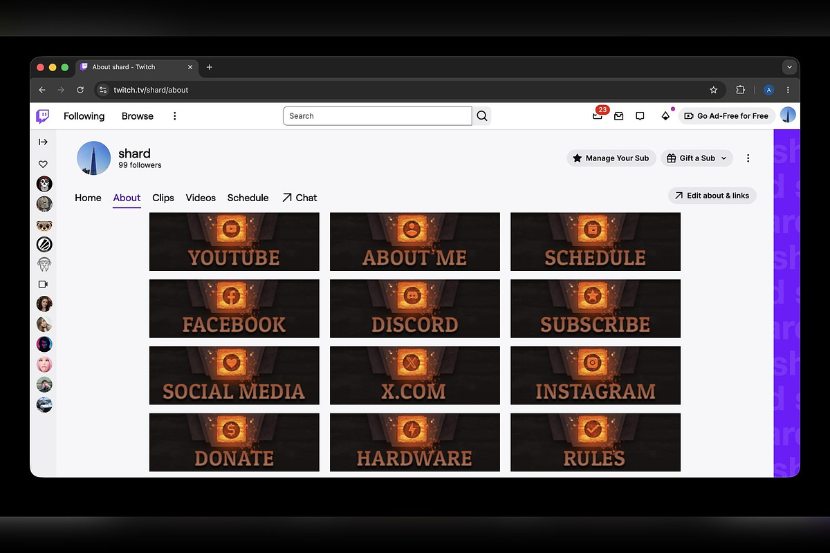 Molten Core Lava Twitch Panels, an Object Graphic by Gear Store (Photo 4 of 4)