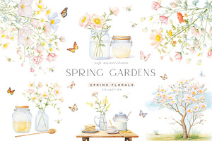 Spring Gardens - Watercolor Edition