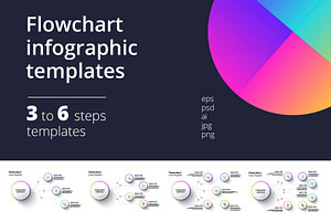 3-6 Step Circular Infographics