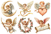 Vintage Cupid Clipart, an Illustration by Pixels.Craft (Thumbnail 2 of 7)