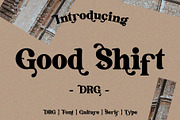 Good shift font, a Serif Font by made_by_nope (Thumbnail 1 of 6)