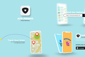 Food Delivery App Promo Premiere Pro, a Templates & Theme by FlashFXbox