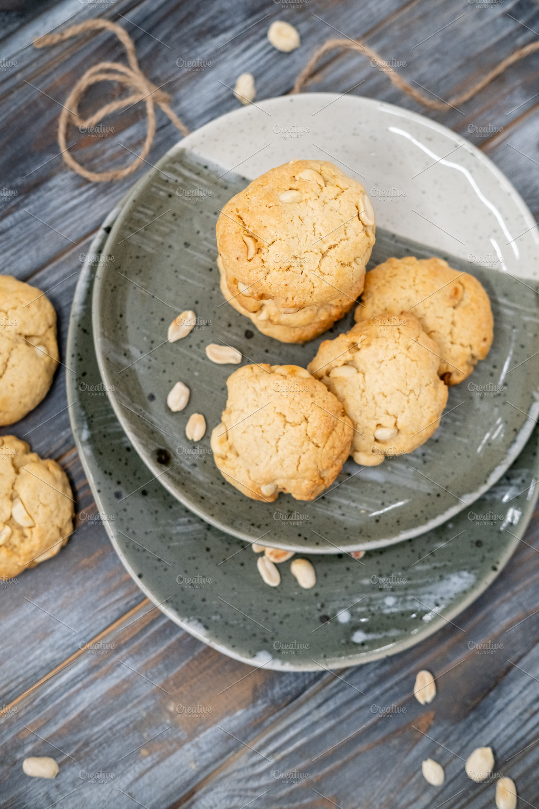 Peanut treat rustic snack crunchy sweets cookies, a Food & Drink Photo by Photo Drive Studio