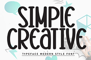 Simple Creative | Script Font, a Script Font by Scratchones (Thumbnail 1 of 8)