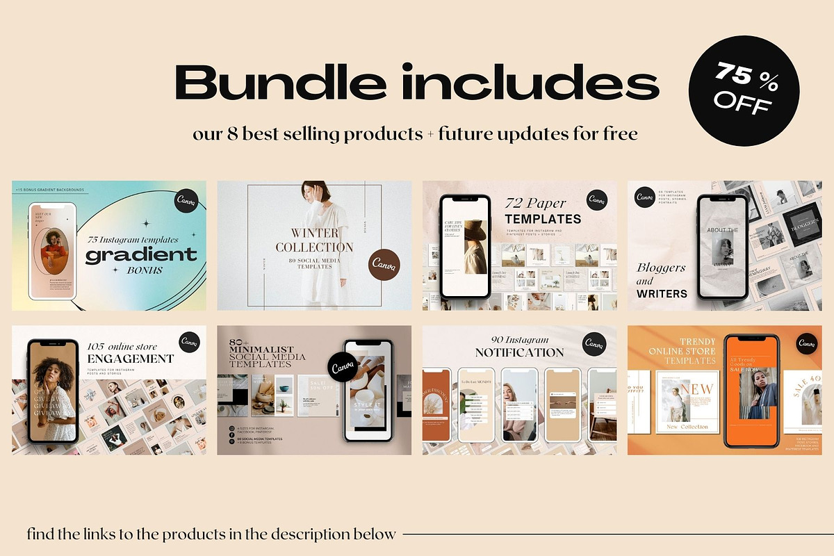 8in1 INSTAGRAM BUNDLE 75% OFF_Canva, a Social Media Template by Lyrata Studio (Photo 3 of 20)