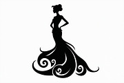 Stylish Gown Silhouette Set, an Illustration by yasushie (Thumbnail 20 of 21)