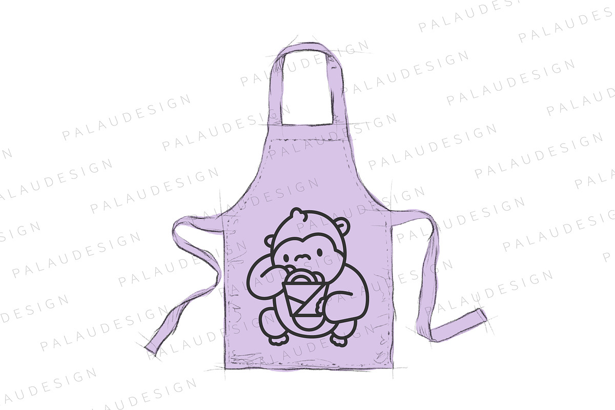 Gorilla Clipart Set, an Animal Illustration by Palau (Photo 5 of 12)