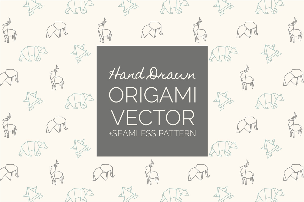 Hand Drawn Origami Vector, an Animal Illustration by Storyteller Imagery (Photo 1 of 8)