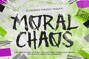 Moral Chaos – Raw Brush Display Font, a Handwritten Font by decographstud (Thumbnail 1 of 6)