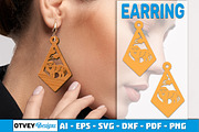 Lasercut Wooden Earrings Animals, an Object Graphic by OTVEY DESIGN (Thumbnail 2 of 13)