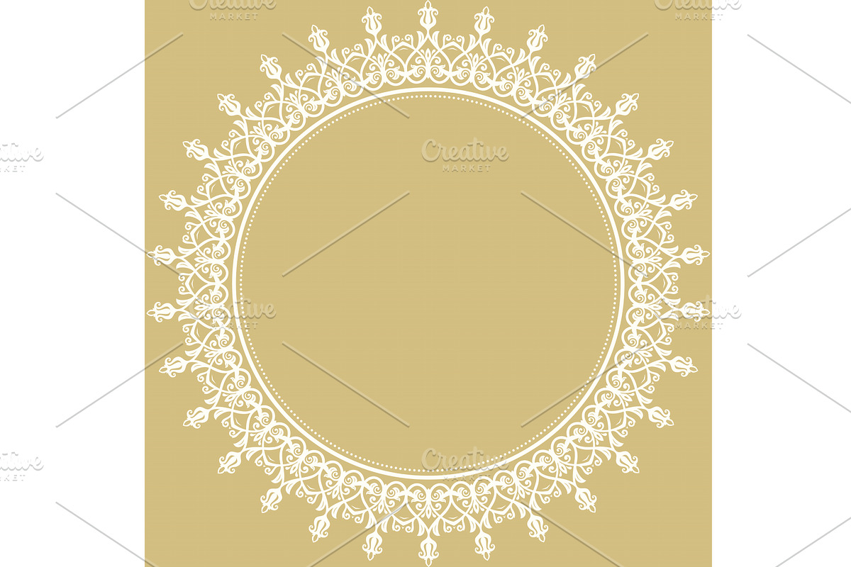 Floral Modern Vector Frame, a Texture Graphic by FineArtStudio (Photo 1 of 3)