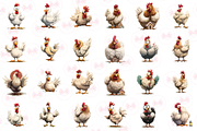 Cute Christmas Hen Clipart, an Illustration by Markicha Art (Thumbnail 3 of 5)