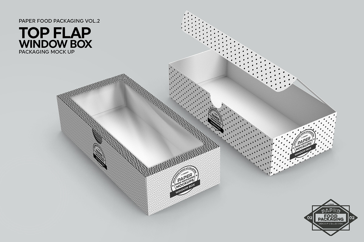 Top Flap Window Box Packaging Mockup, a Cups & Container Mockup by INCDesign (Photo 3 of 7)