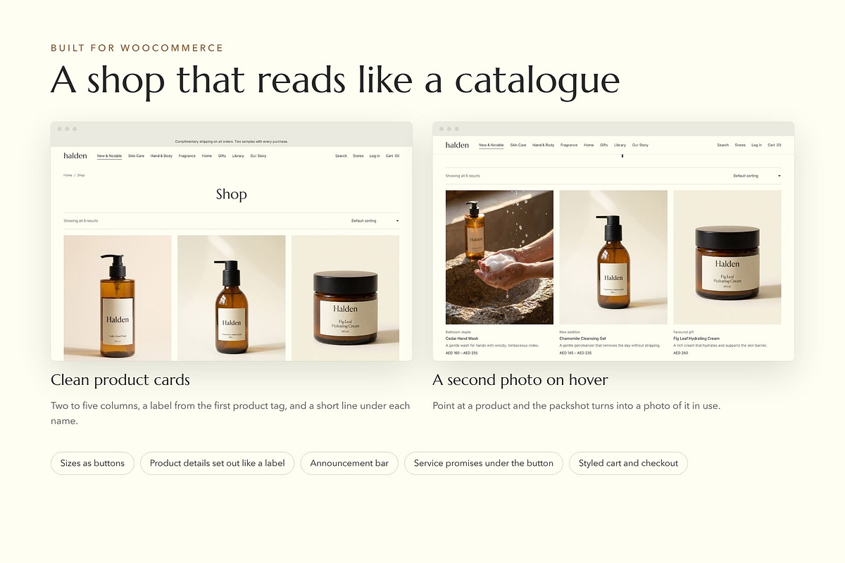 Halden – Skin Care WooCommerce Theme, a WordPress Template by Tomasz Ganclerz (Photo 5 of 22)