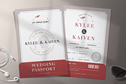 Passport Wedding Invitation, an Invitation Template by Aarley Kaiven (Thumbnail 1 of 3)