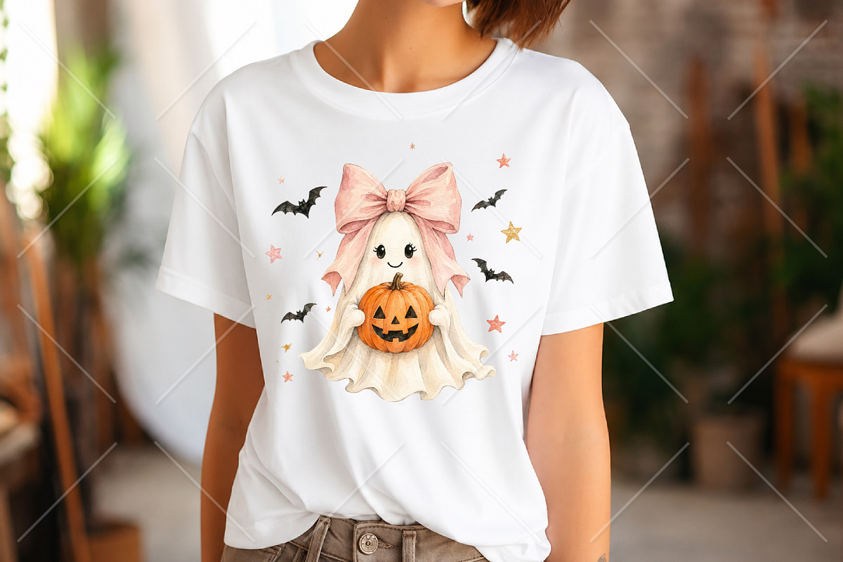 Coquette Ghost Halloween PNG, a Seasonal Illustration by Canvas Craft (Photo 3 of 5)