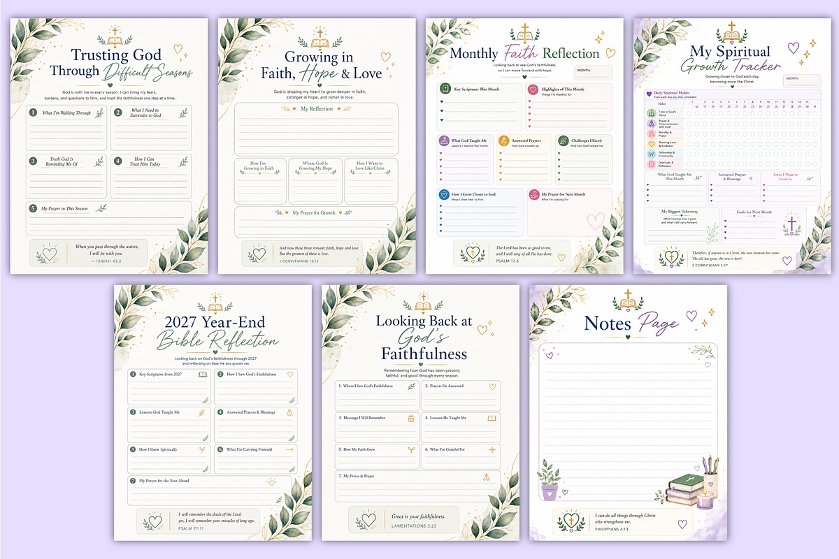 2027 Bible Reflection Journal Kdp, a Stationery Template by Mustafiz (Photo 5 of 5)