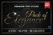 Elegance #1 - 15 Text Styles, a Layer Style Add-On by Jonas Stensgaard (Thumbnail 1 of 18)