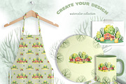 FARM ANIMALS watercolor set, an Animal Illustration by LenArt (Thumbnail 11 of 17)