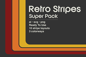 70's Retro Stripes, an Object Graphic by Stellen Design