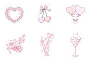 Coquette valentine clip art, an Illustration by CreationArt (Thumbnail 3 of 6)